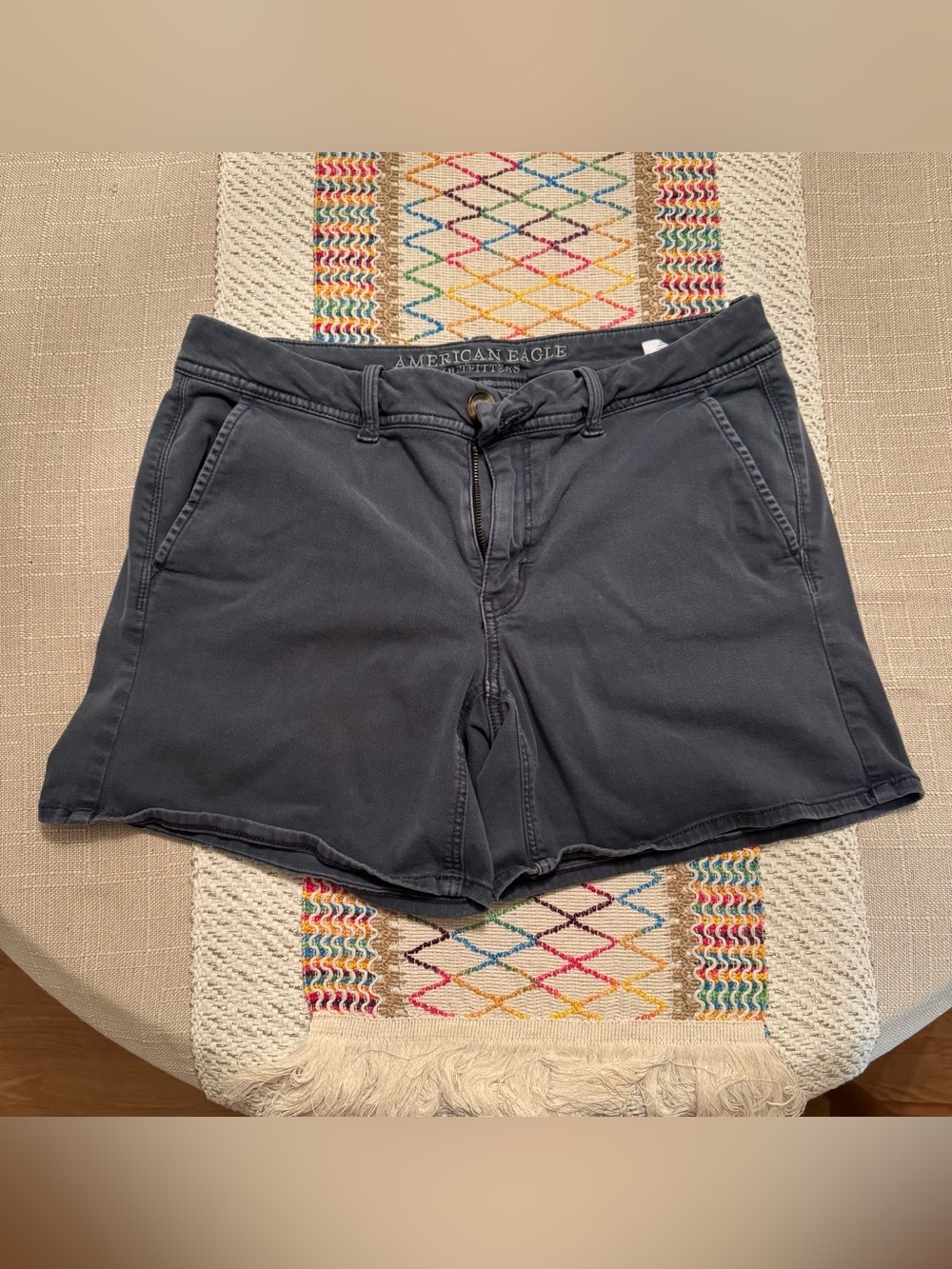 American Eagle Outfitters Super Stretch X Midi shorts, size 10, color stone